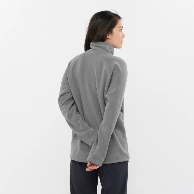 Grey Salomon Outlife Polartec Halz Zip Women's Sweatshirt | IE FW8536